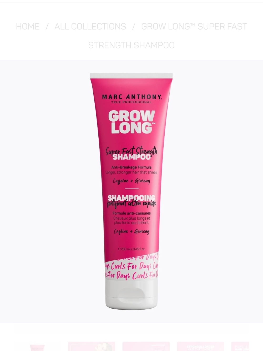 Marc Anthony Grow Long Strength Shampoo
